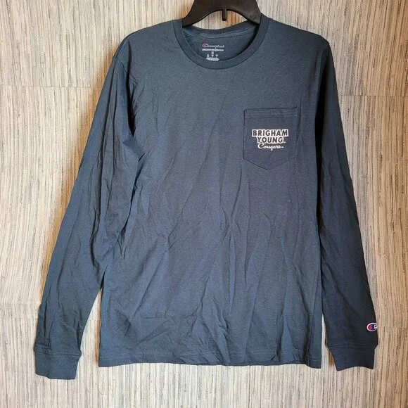 NWT Champion Tee Long Sleeve Crew Neck Brigham Young Cougers NCAA Ladies Size M - Picture 2 of 12